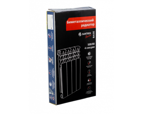 Радиатор SANTREK THERMO Base биметаллический 500х80  4 секции (128 Вт/1 секц.)