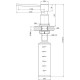 LM8203LGN EXPERT Дозатор для жидких моющих средств врезной, увеличенная высота 97мм, нерж.сталь/пластик, СВЕТЛОЕ ЗОЛОТО НАНО LEMARK