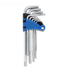 Набор ключей ТУНДРА, TORX Tamper, удлиненные, CrV, TT10 - TT50, 9 шт. 2354396
