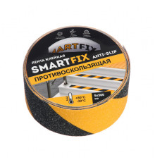 Лента клеящая противоскользящая 50 мм х 5 м ЧЁРНО-ЖЁЛТАЯ SmartFix ANTI-SLIP