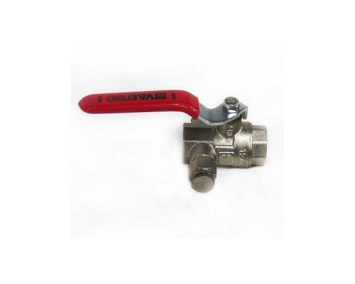 Кран вода VALTEC 1/2 г/г с дренажем и воздухоотводчиком (VT.245.N.04)