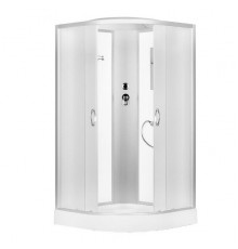 Душ. кабина ER3509P-C3-RUS 90*90*215см,зад.стенка бел.ст. мат 4 мм низ.под.без г/м.проф.хром. 3к.