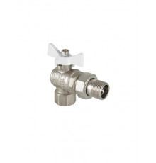 Кран вода VALTEC 1/2" г/ш баб американка углов. (бел. руч.) (VT.228.NW.04)